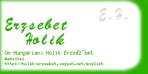 erzsebet holik business card